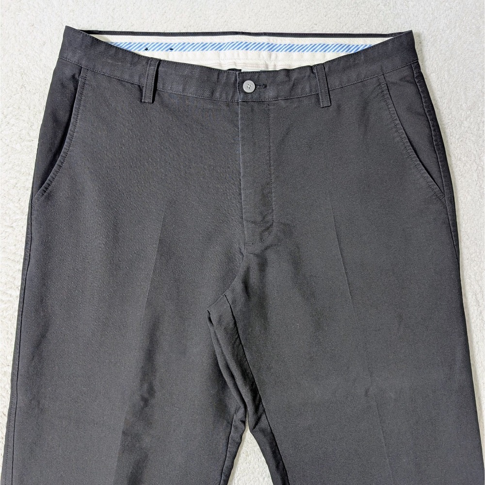 Footjoy Mens Golf Pants Black Flat Front Performance Stretch W36 L30 Grip Waist